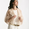 Giacca crop beige women Antonelli firenze - 7