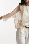 Giacca crop beige women Antonelli firenze - 6