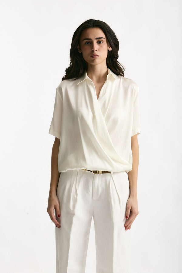 Camicia in seta bianco women Antonelli firenze