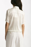 Camicia in seta bianco women Antonelli firenze - 4