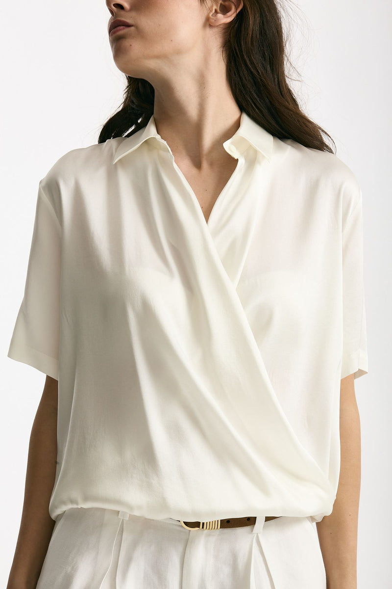 Camicia in seta bianco women Antonelli firenze - 5