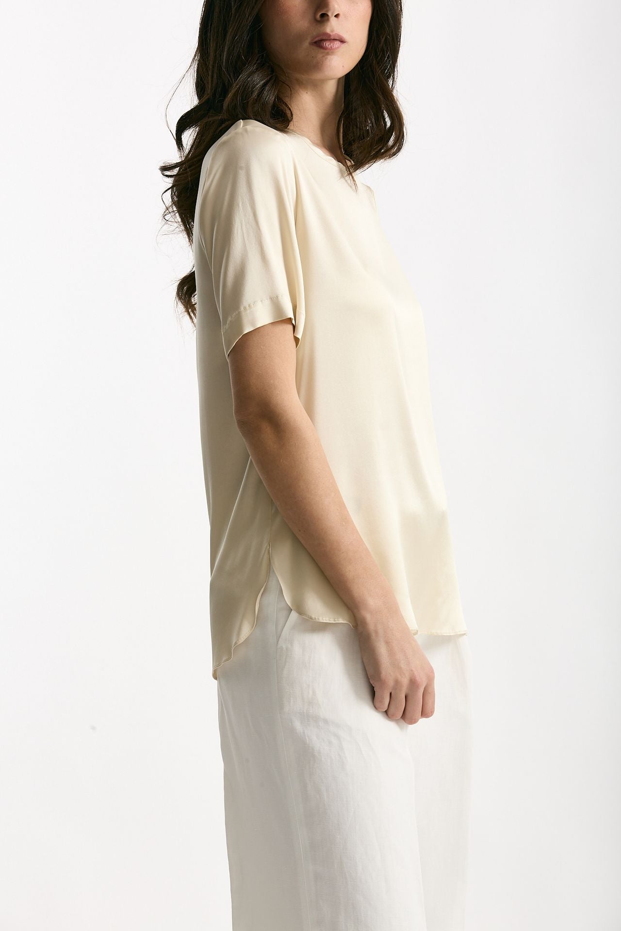 Camicia in seta crema women Antonelli firenze - 7