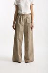 Pantalone rigato beige con riga women Antonelli firenze - 2