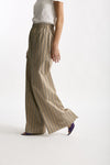 Pantalone rigato beige con riga women Antonelli firenze - 1