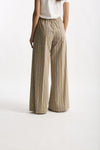 Pantalone rigato beige con riga women Antonelli firenze - 3