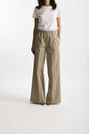 Pantalone rigato beige con riga women Antonelli firenze - 4