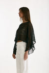 Top in seta e fibra metallizzata nero women Antonelli firenze - 2