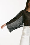 Top in seta e fibra metallizzata nero women Antonelli firenze - 4