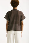 Maglia doppiata marrone e bianco women Antonelli firenze - 3