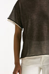 Maglia doppiata marrone e bianco women Antonelli firenze - 5