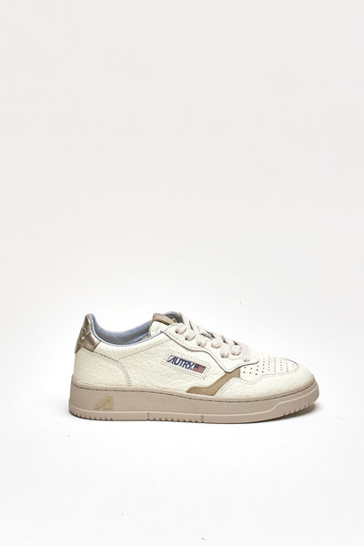 Sneakers MEDALIST LOW AULW-NE15 in pelle platino e sponge women Autry