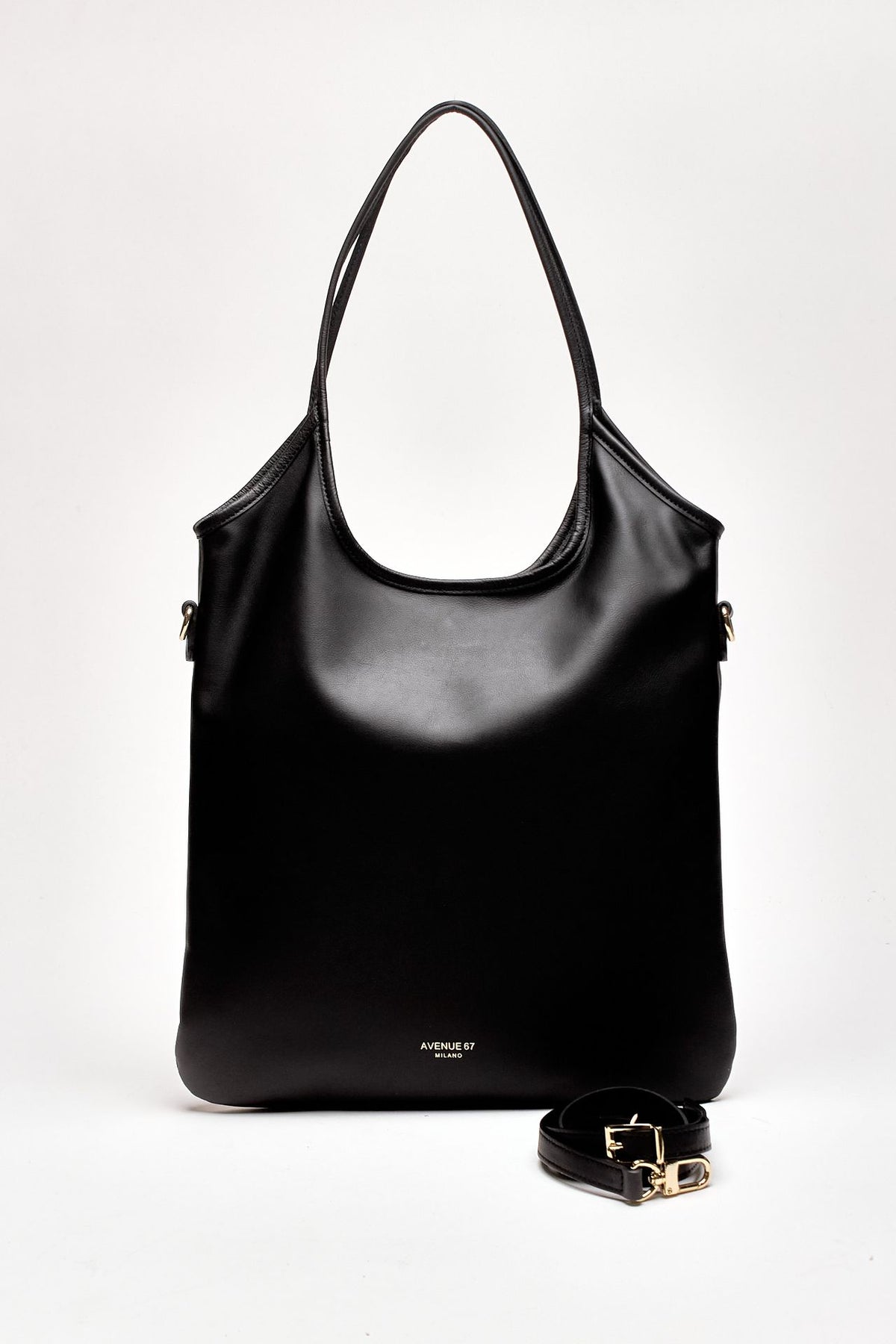 Shopper morbida SHANTY in nappa nero women Avenue 67 - 4