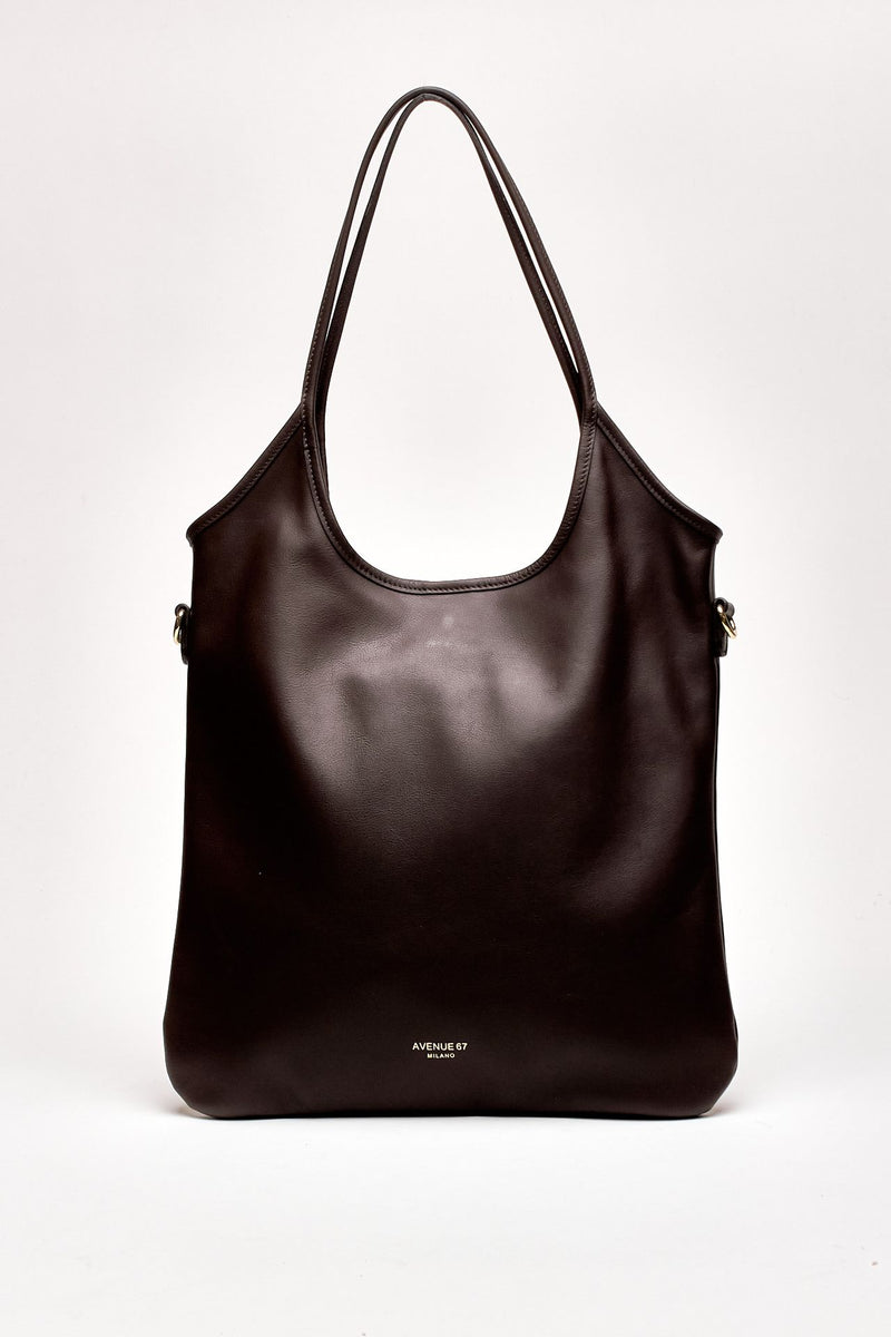 Shopper morbida SHANTY in nappa marrone women Avenue 67 - 1
