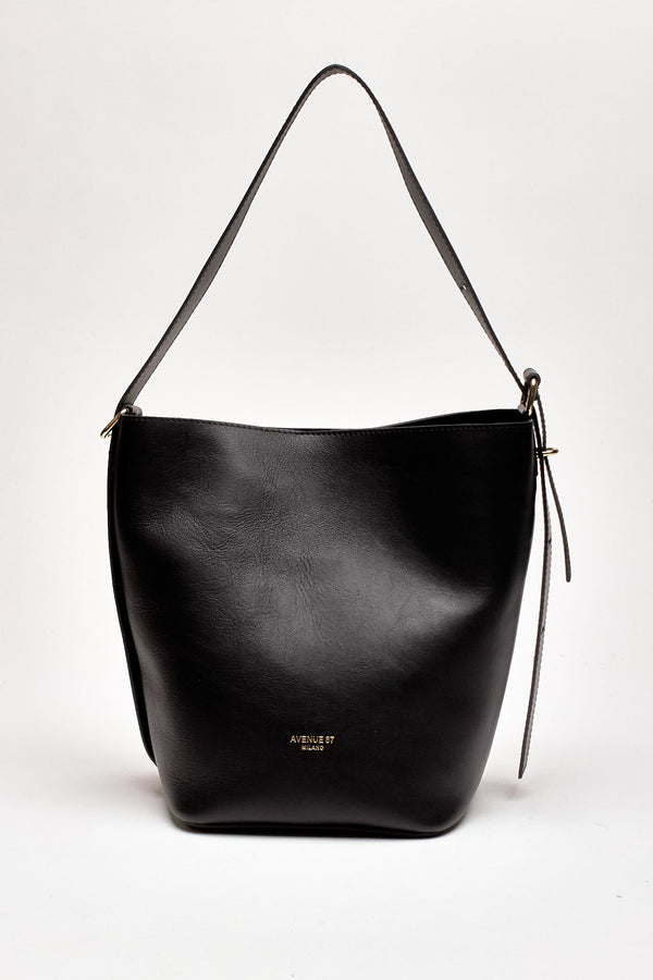 Secchiello morbido MADISON in nappa nero women Avenue 67