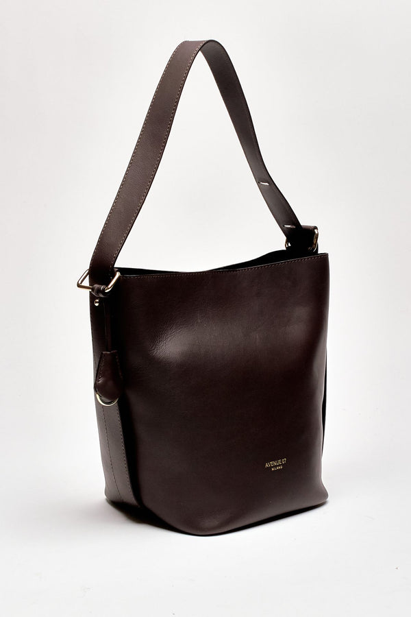 Secchiello morbido MADISON in nappa marrone women Avenue 67