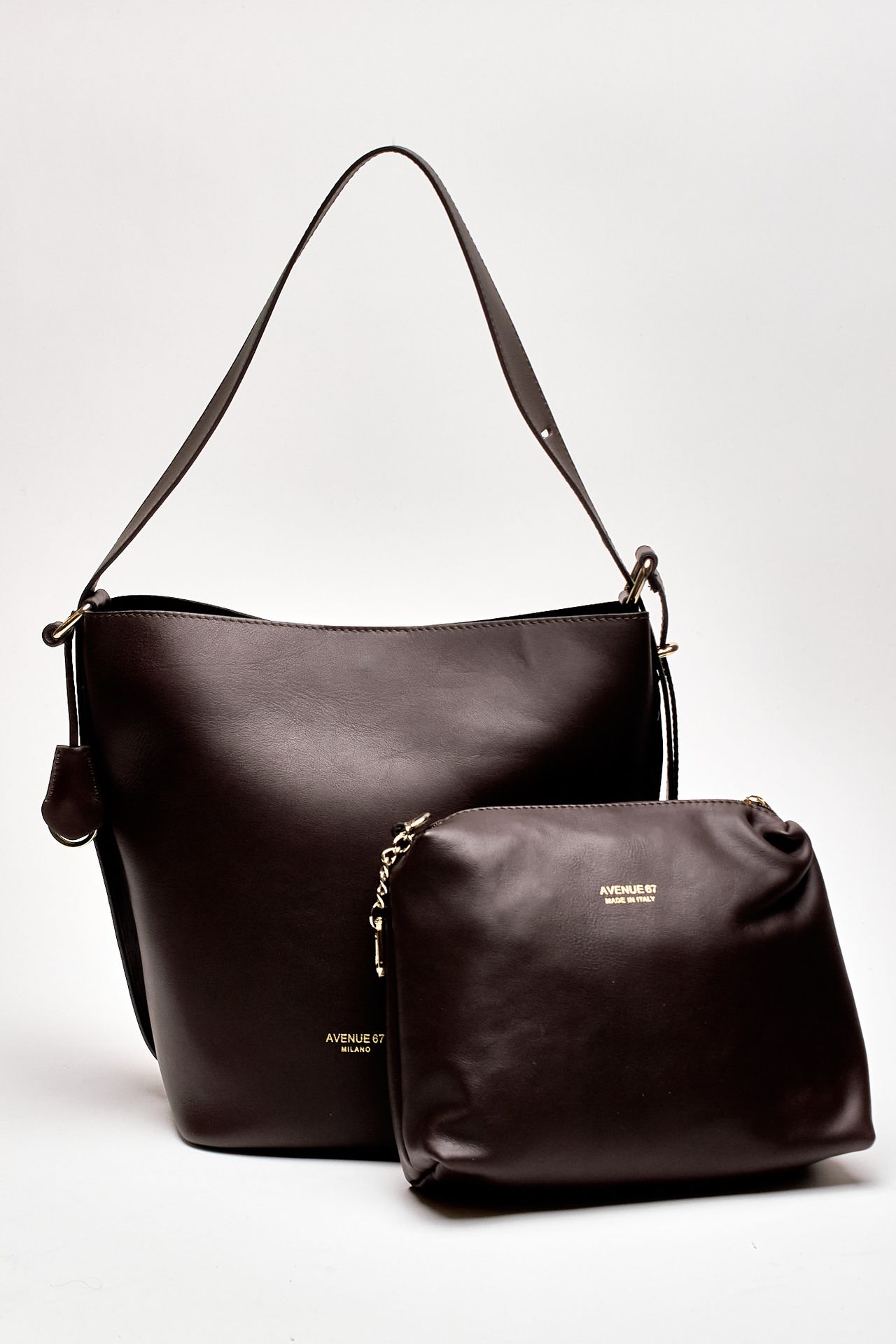 Secchiello morbido MADISON in nappa marrone women Avenue 67 - 4
