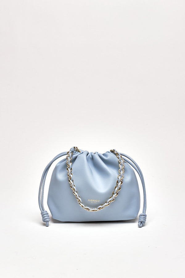 Pochette morbida CYNTHIA in pelle sauvage blu cielo women Avenue 67