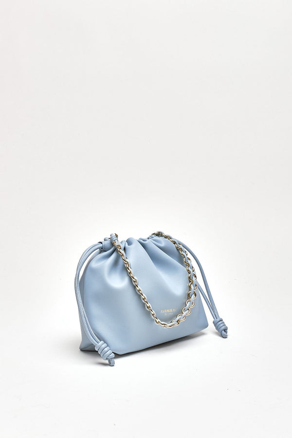 Pochette morbida CYNTHIA in pelle sauvage blu cielo women Avenue 67