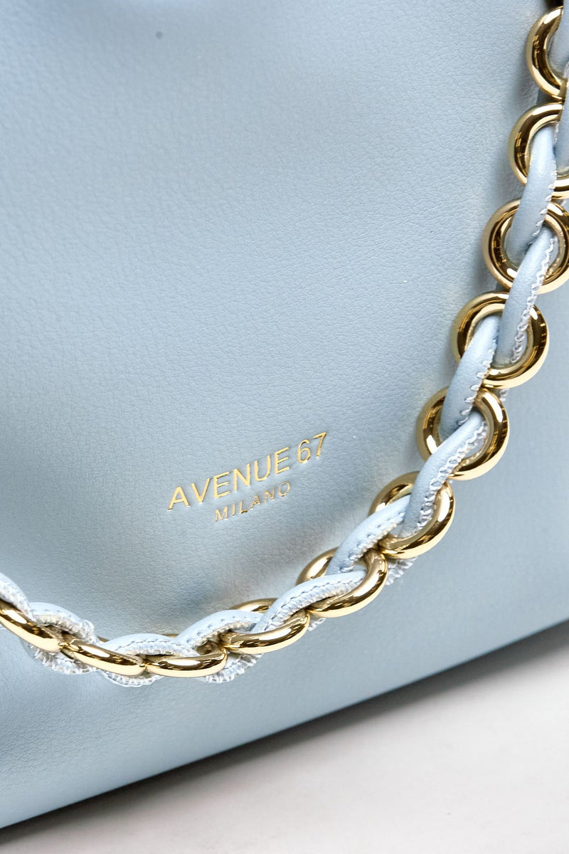 Pochette morbida CYNTHIA in pelle sauvage blu cielo women Avenue 67 - 5
