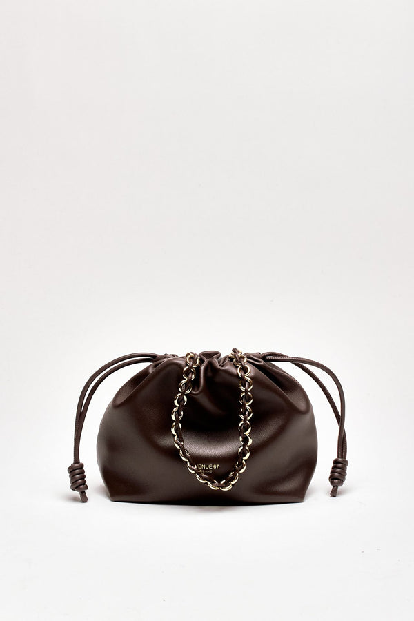 Pochette morbida CYNTHIA in pelle sauvage cioccolato women Avenue 67
