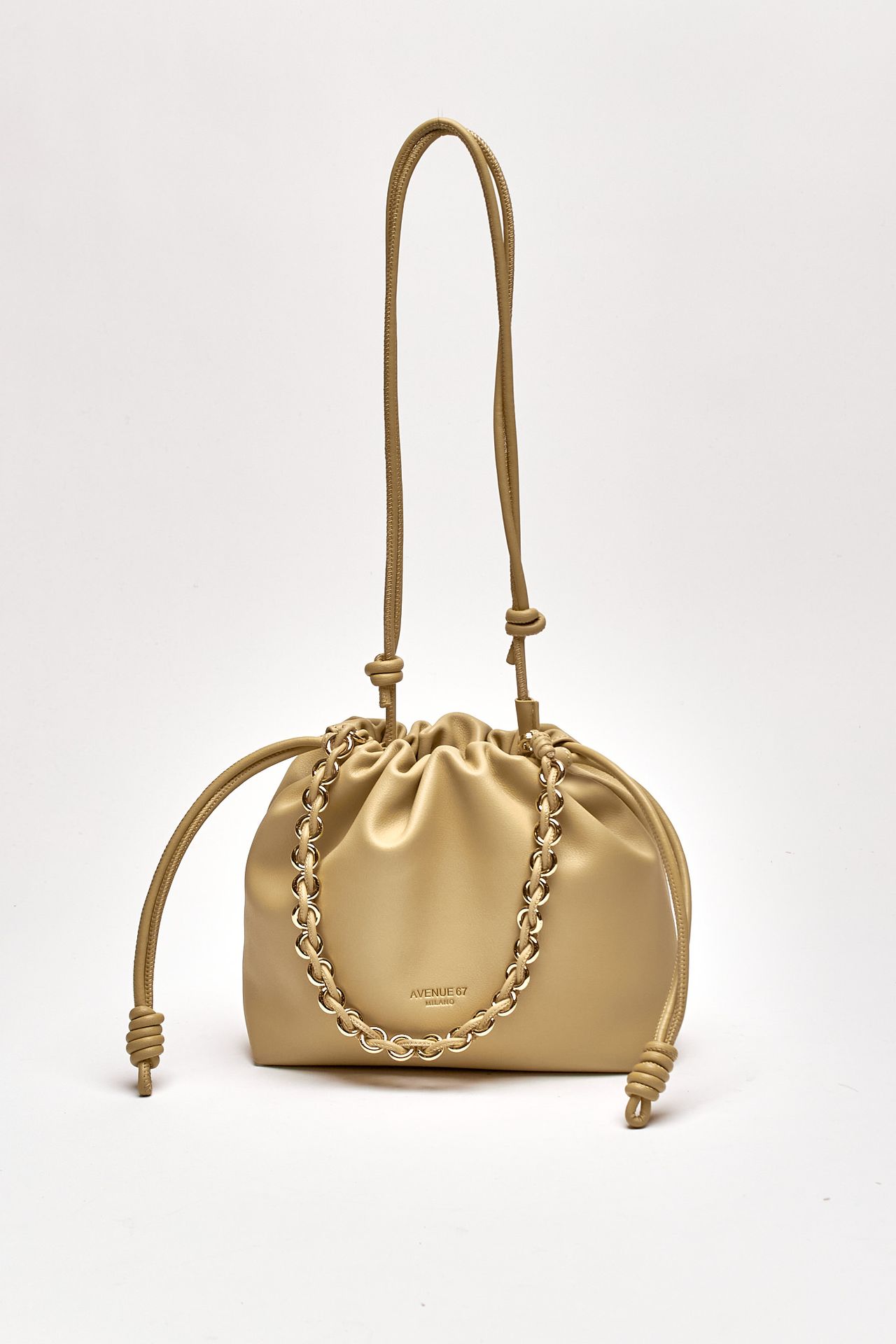 Pochette morbida CYNTHIA in pelle sauvage sabbia women Avenue 67 - 4