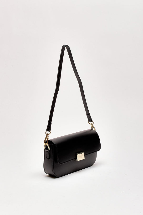 Clutch rigida FARAH in pelle ruga nero women Avenue 67