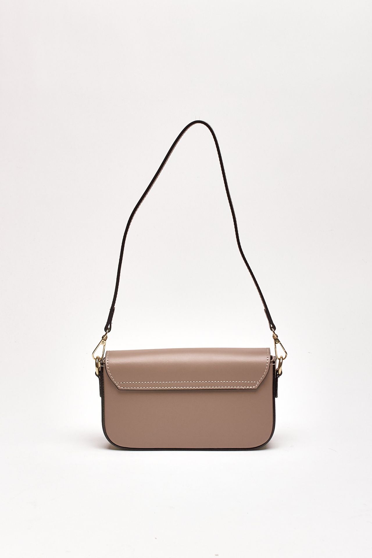 Clutch rigida FARAH in pelle ruga tortora women Avenue 67 - 3