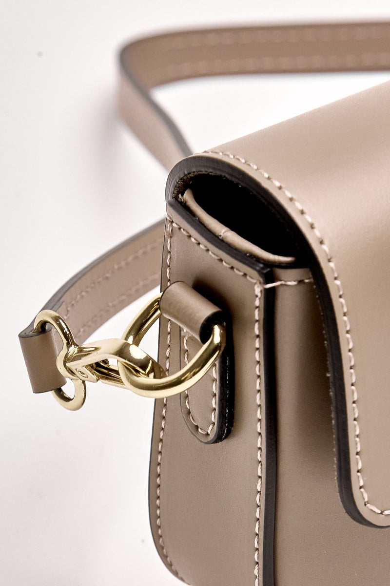 Clutch rigida FARAH in pelle ruga tortora women Avenue 67 - 6