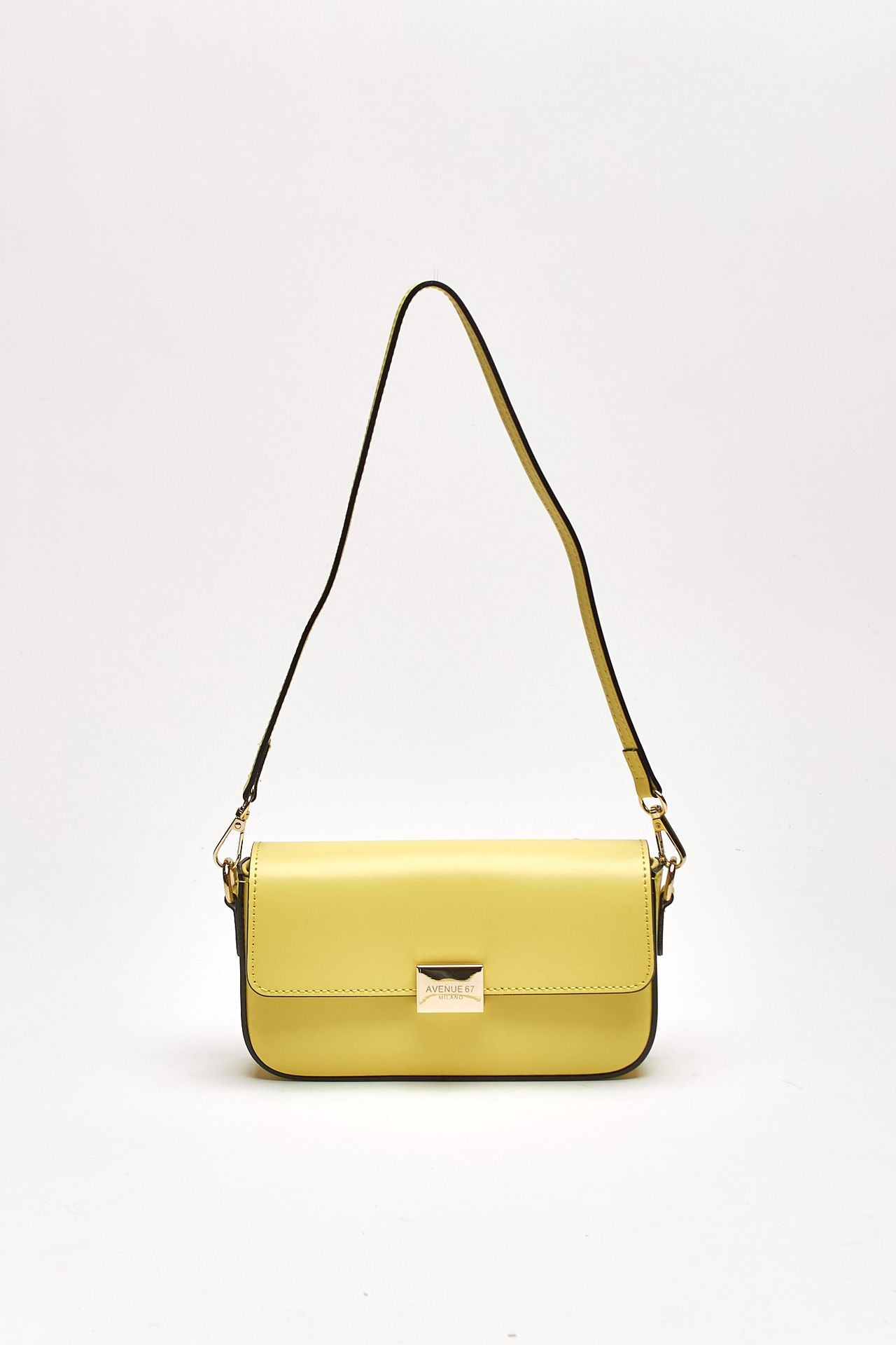 Clutch rigida FARAH in pelle ruga limone women Avenue 67 - 3