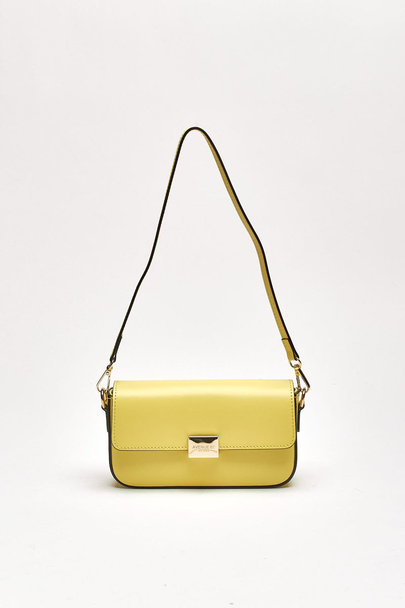 Clutch rigida FARAH in pelle ruga limone women Avenue 67 - 3