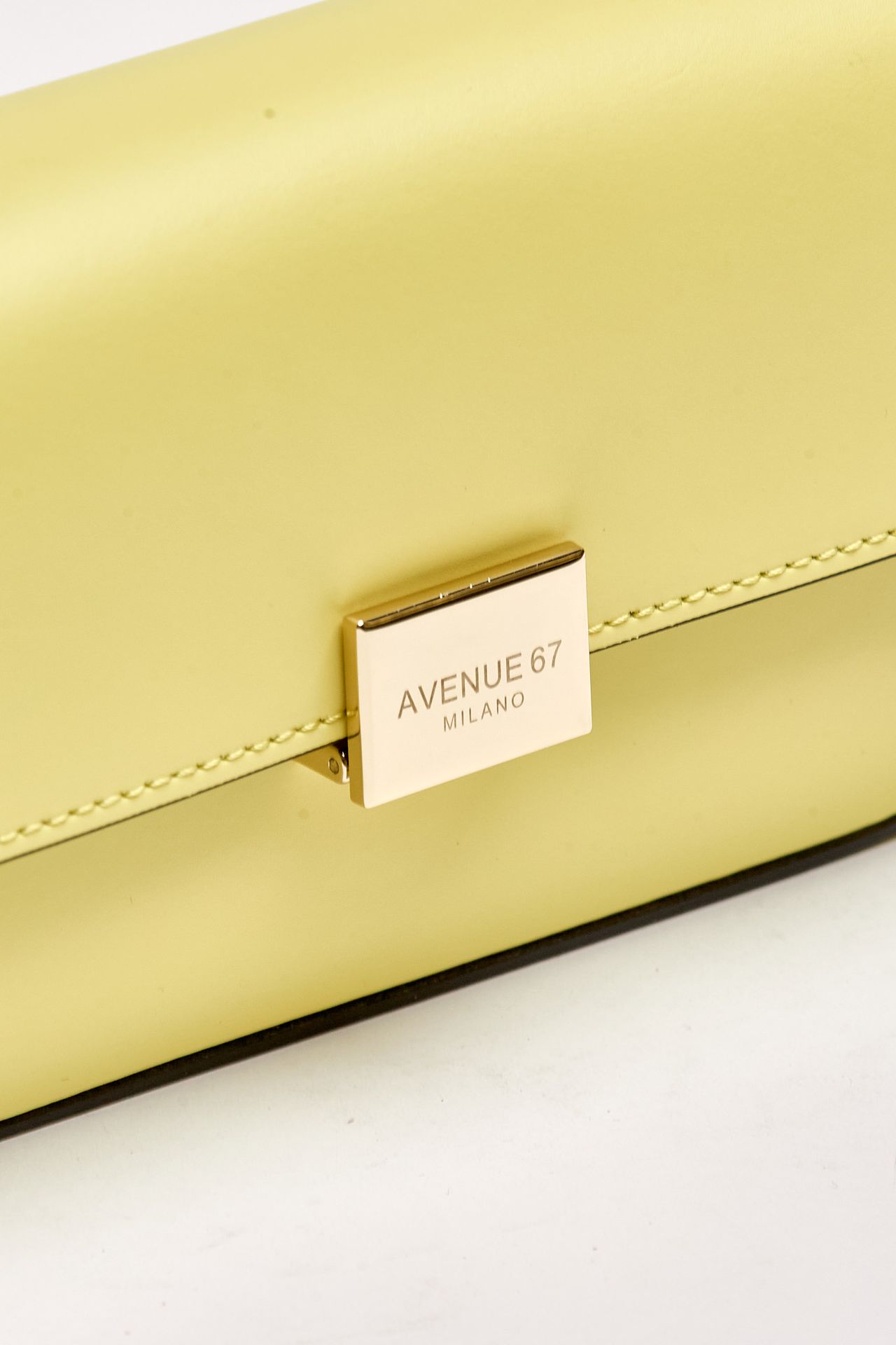 Clutch rigida FARAH in pelle ruga limone women Avenue 67 - 5