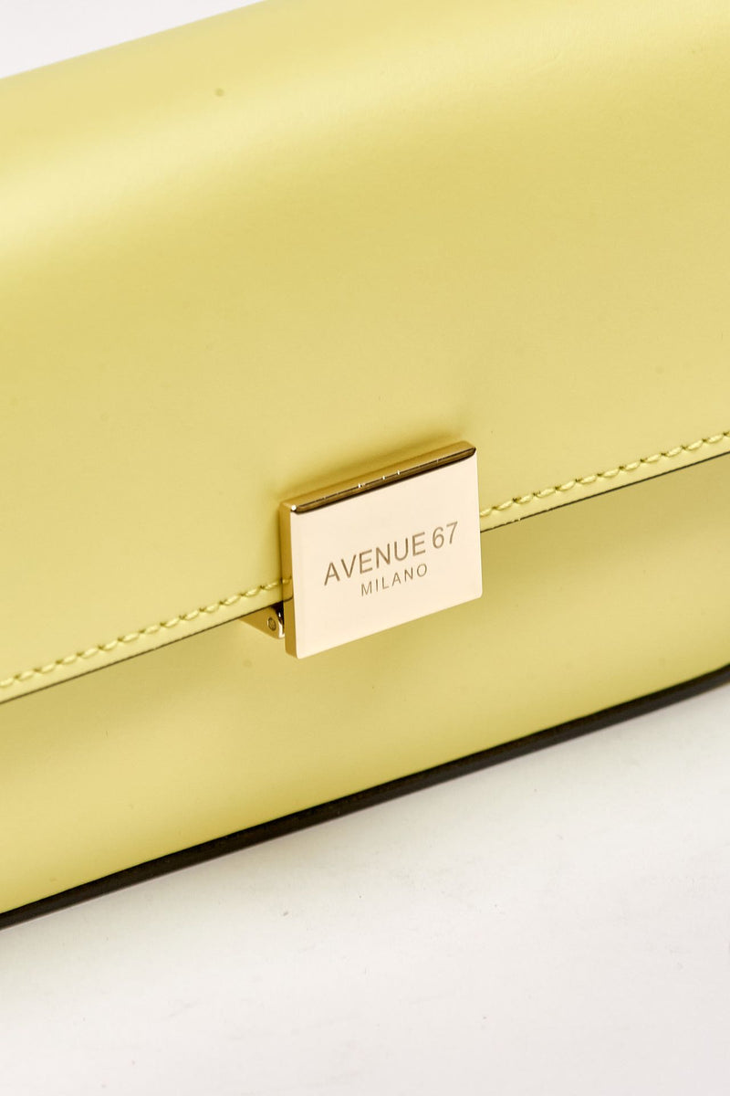 Clutch rigida FARAH in pelle ruga limone women Avenue 67 - 5