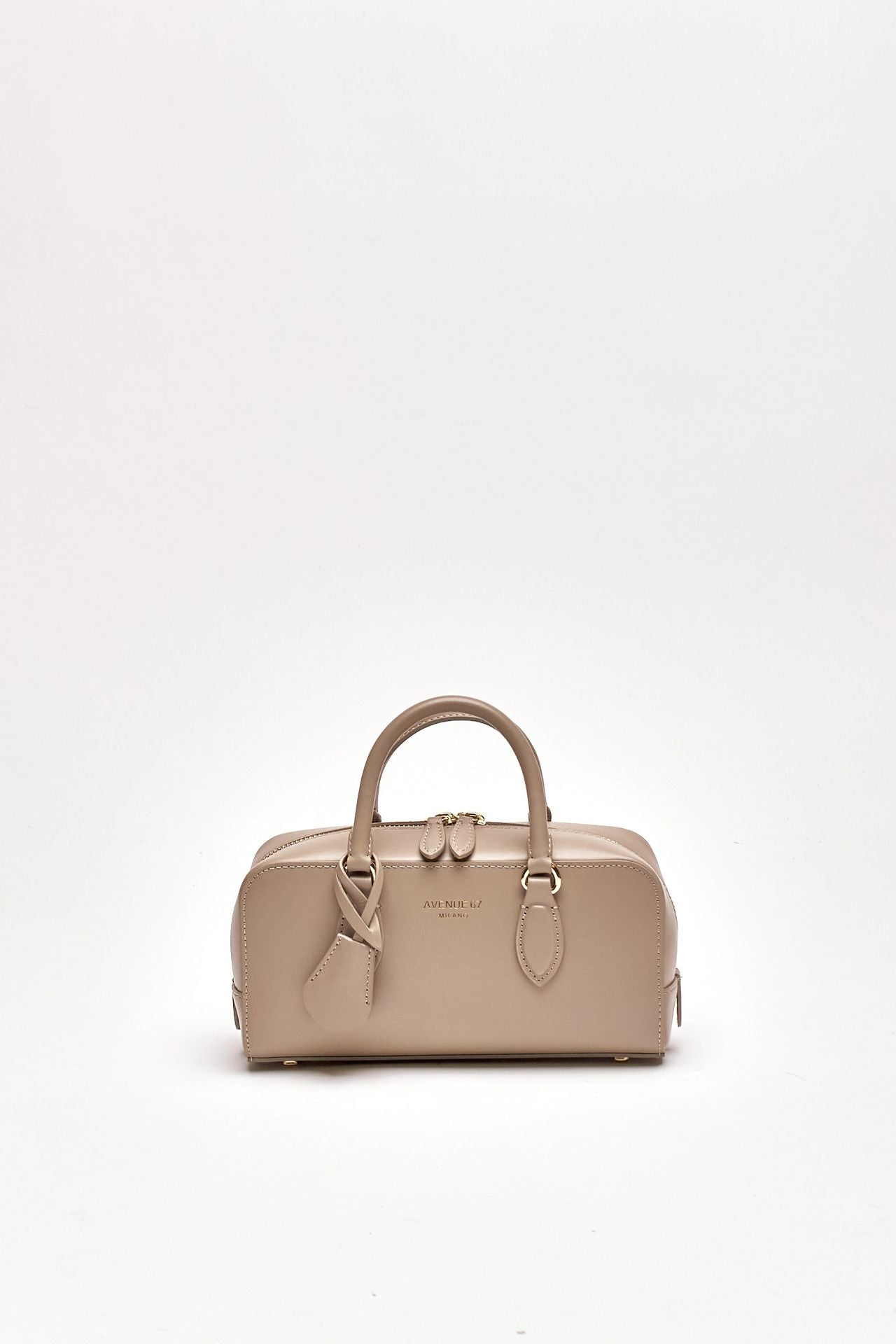 Mini-bauletto rigido ALIMA in pelle tortora women Avenue 67 - 1