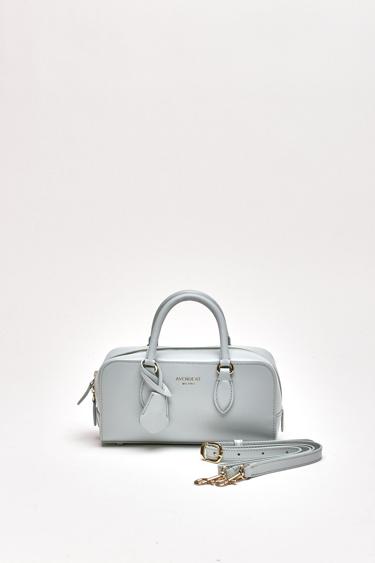 Mini-bauletto rigido ALIMA in pelle celeste women Avenue 67 - 4