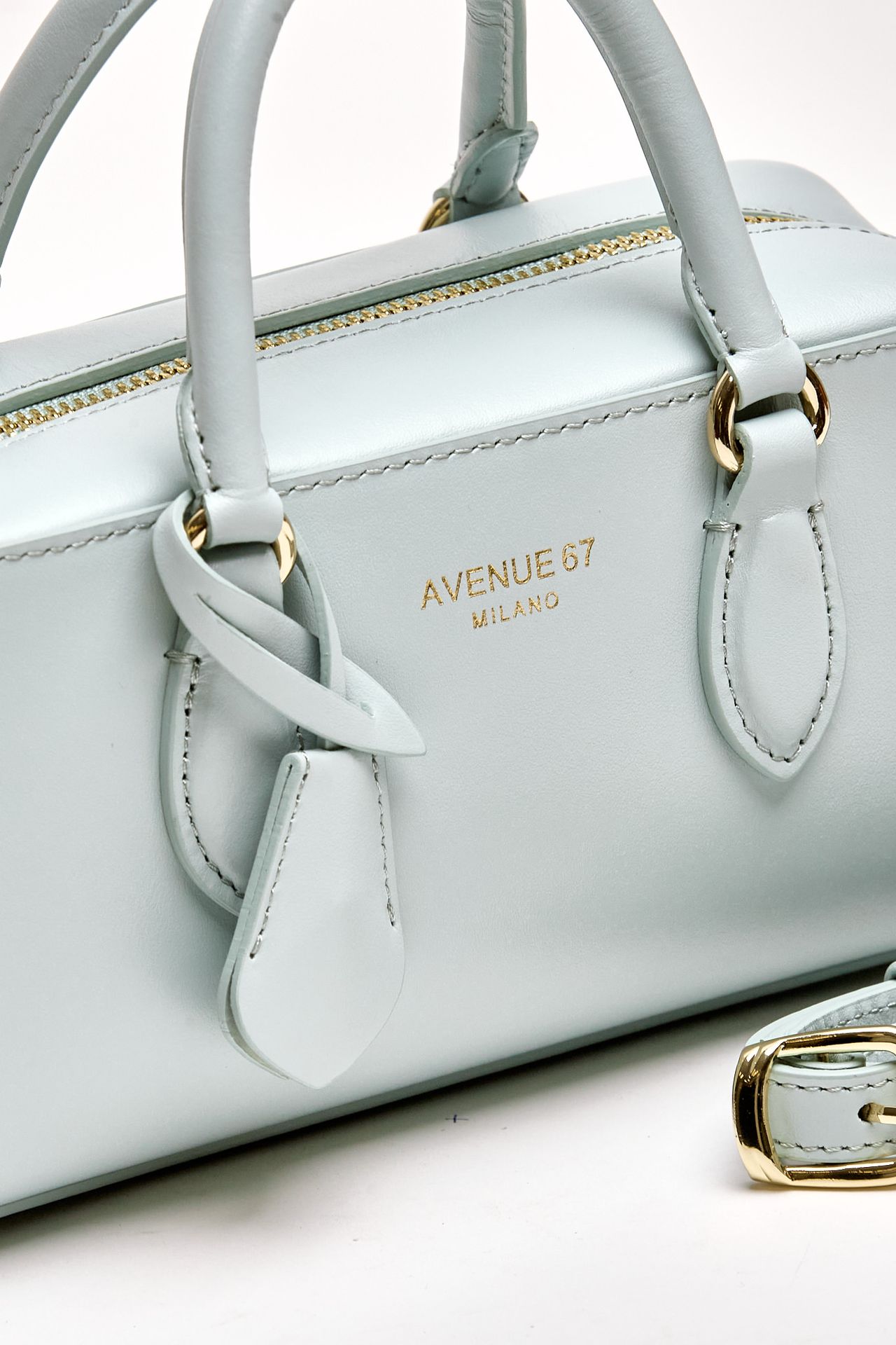 Mini-bauletto rigido ALIMA in pelle celeste women Avenue 67 - 5