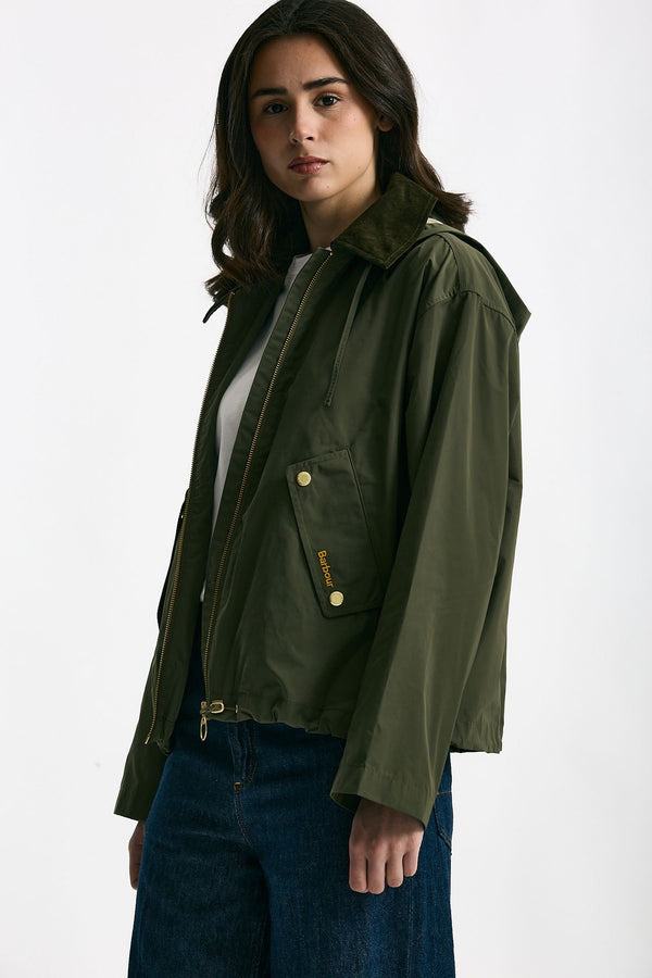 Giubbino WEAVER in nylon verde women Barbour