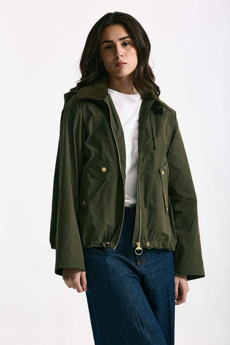 Giubbino WEAVER in nylon verde women Barbour - 3