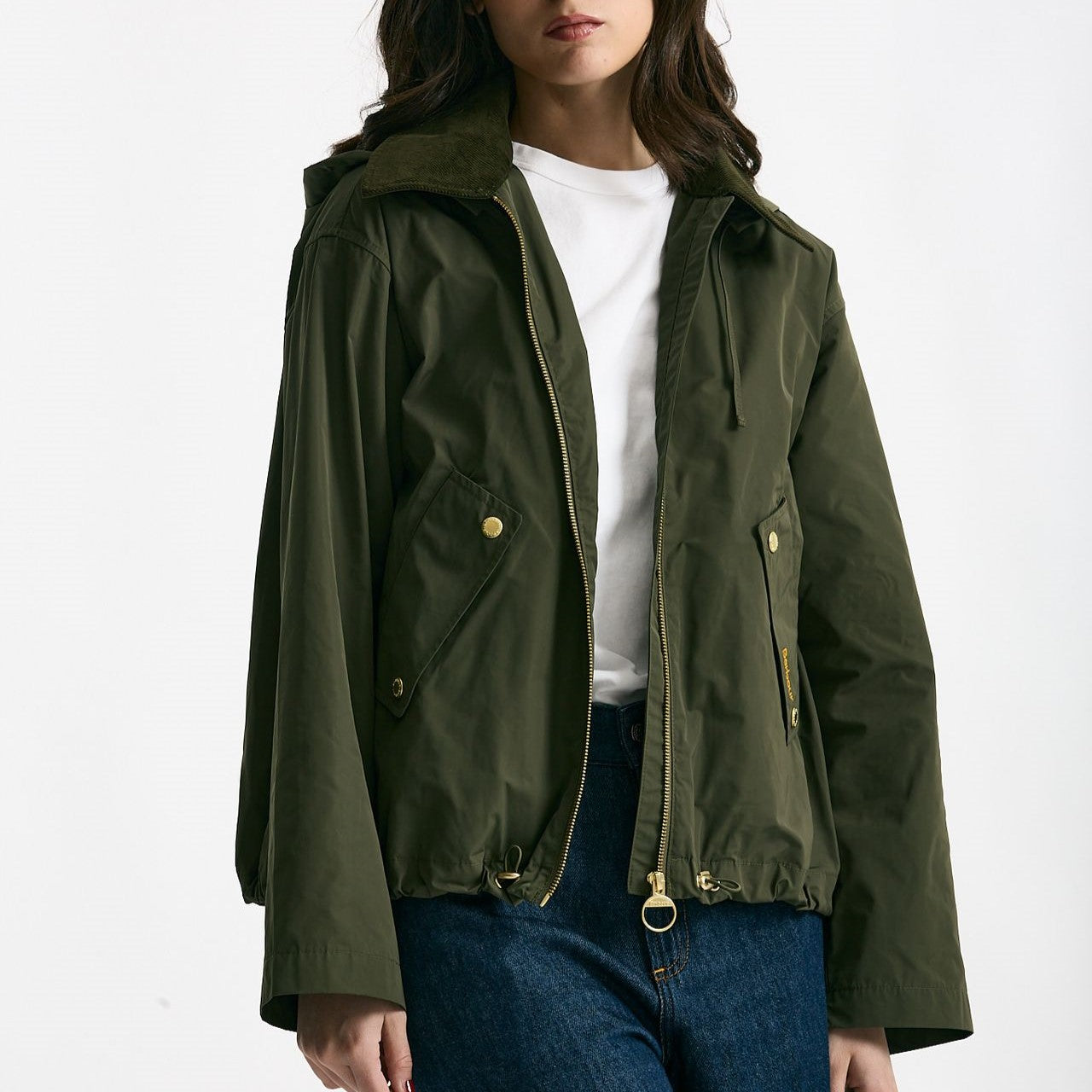 Giubbino WEAVER in nylon verde women Barbour - 7