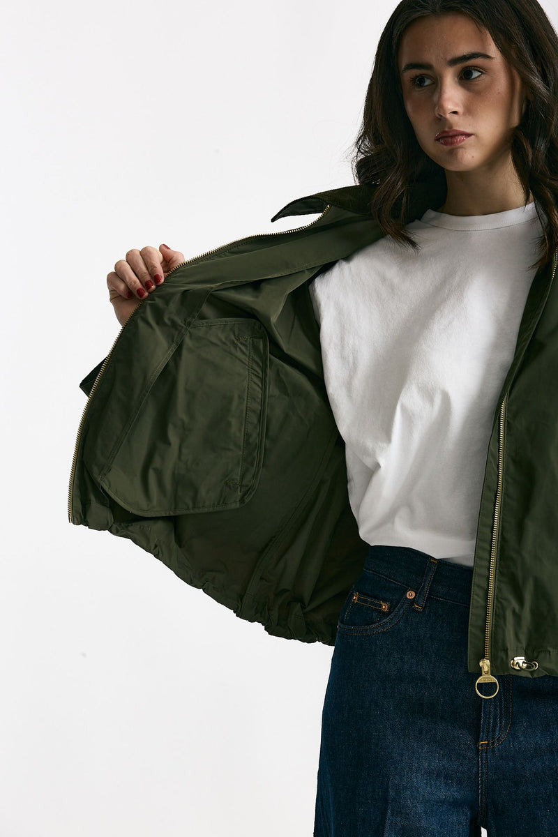 Giubbino WEAVER in nylon verde women Barbour - 6