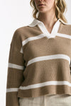 Maglia polo in cotone e cashmere rigata women Be you - 5