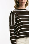 Maglia collo a barchetta rigata women Be you - 5