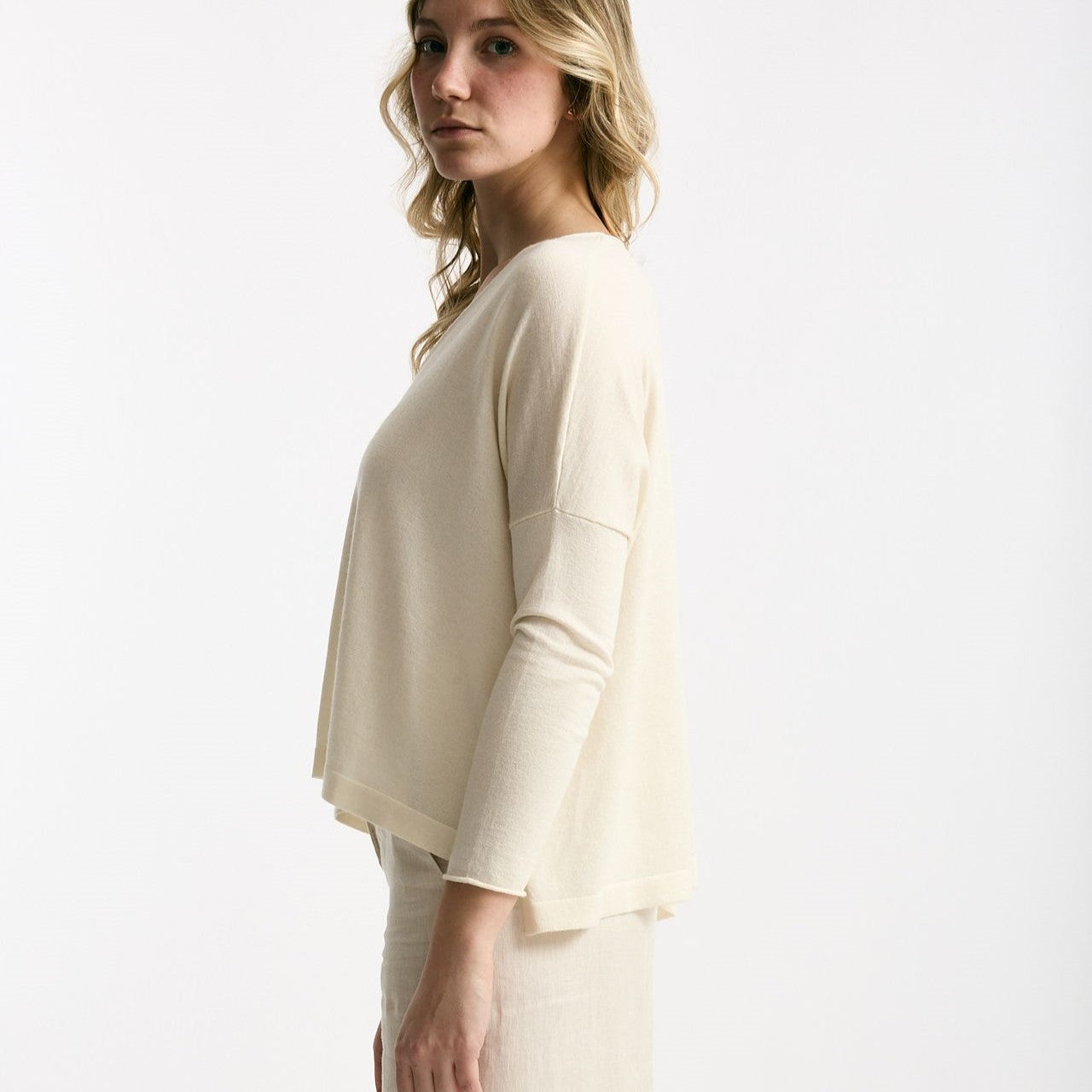 Maglia in seta e cashmere panna women Be you - 6