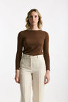 Maglia slim marrone bruciato women Be you - 1
