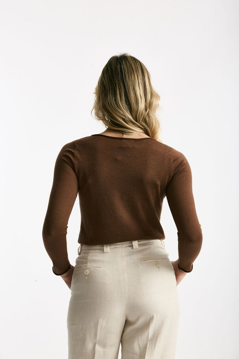 Maglia slim marrone bruciato women Be you - 2