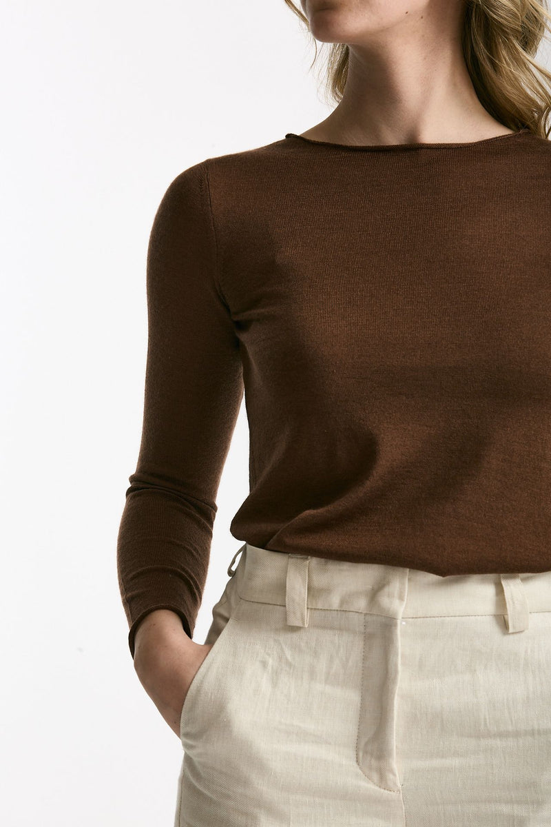 Maglia slim marrone bruciato women Be you - 4