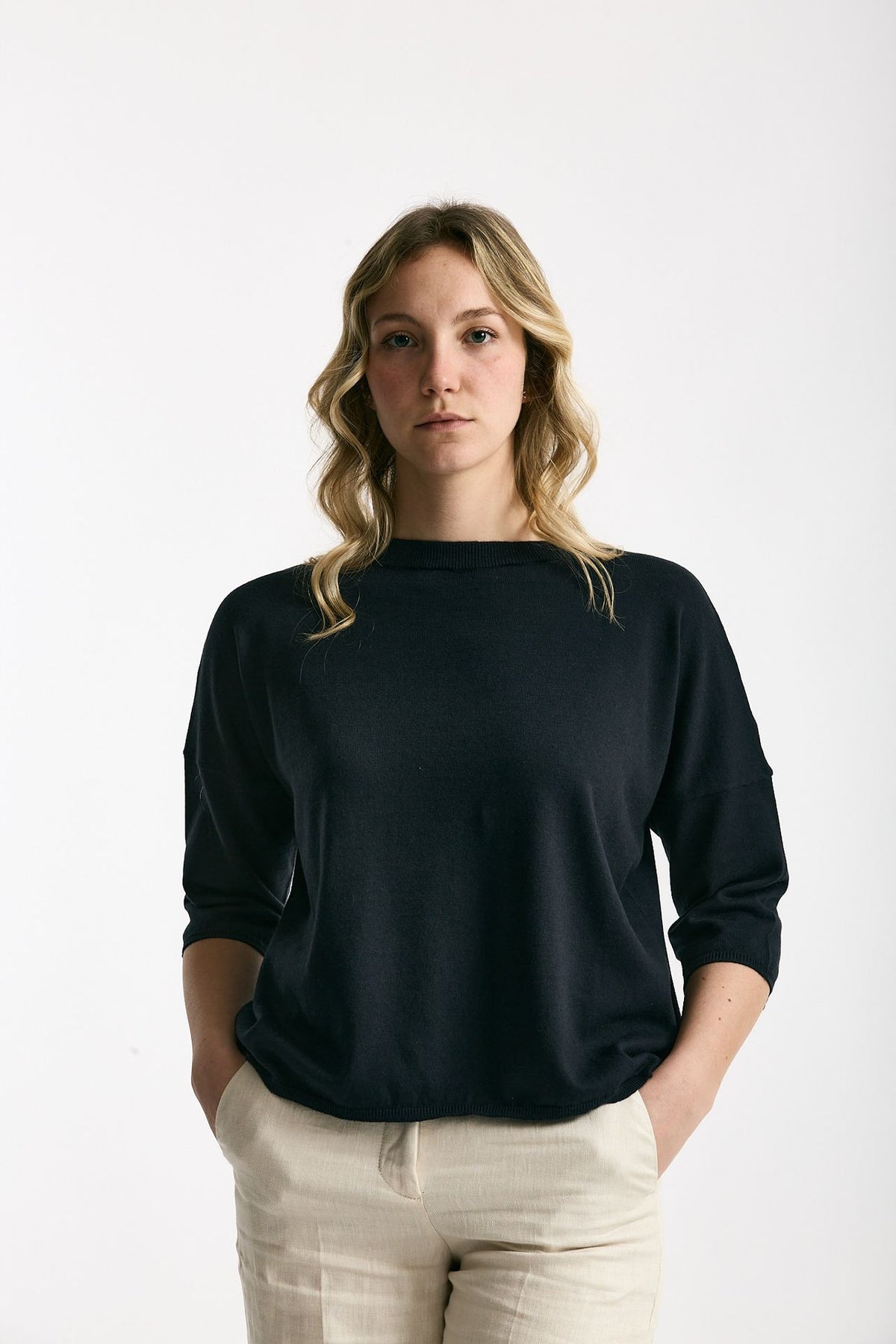 Maglia scatolina blu notte women Be you - 2