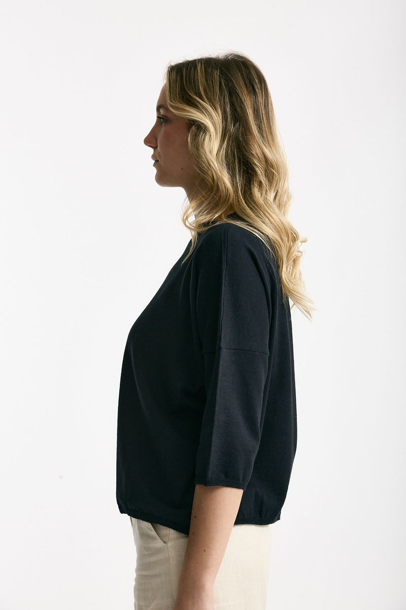 Maglia scatolina blu notte women Be you - 3
