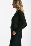Maglia in lino e seta nero women Be you - 1