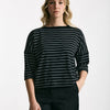 Maglia scatolina nero con riga bianca women Be you - 7