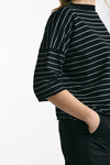 Maglia scatolina nero con riga bianca women Be you - 6